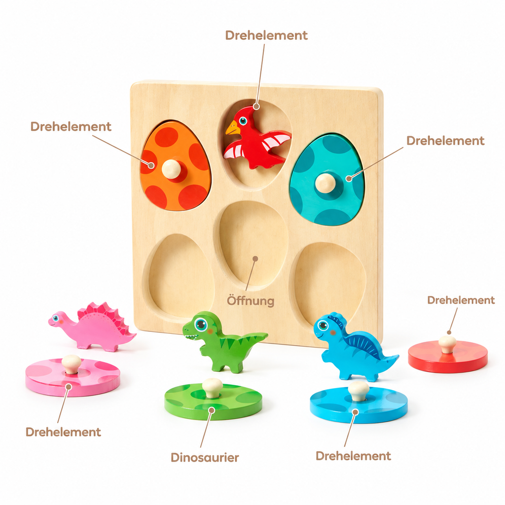 Toddlers Dino Eggs Puzzle - Pointe des choses