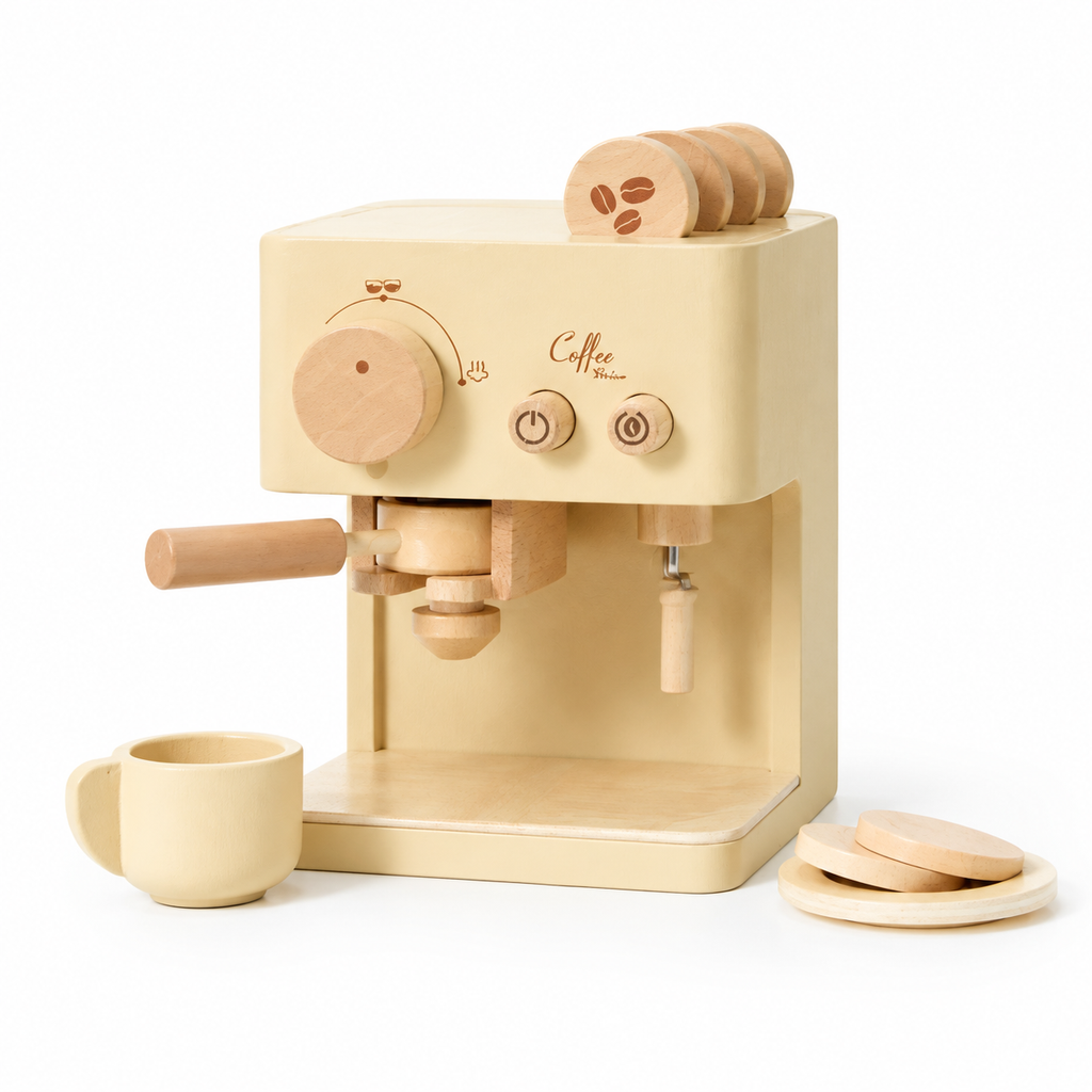 Toddlers Wooden Coffee Machine - PackShot Principal