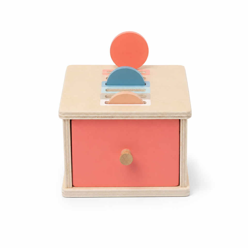 Wooden Color Shape Sorting Toys Drawer Box Busy Board Matching Game Fine Motor Sensory Toys Montessori Learning For Baby Gifts - PackShot Principal