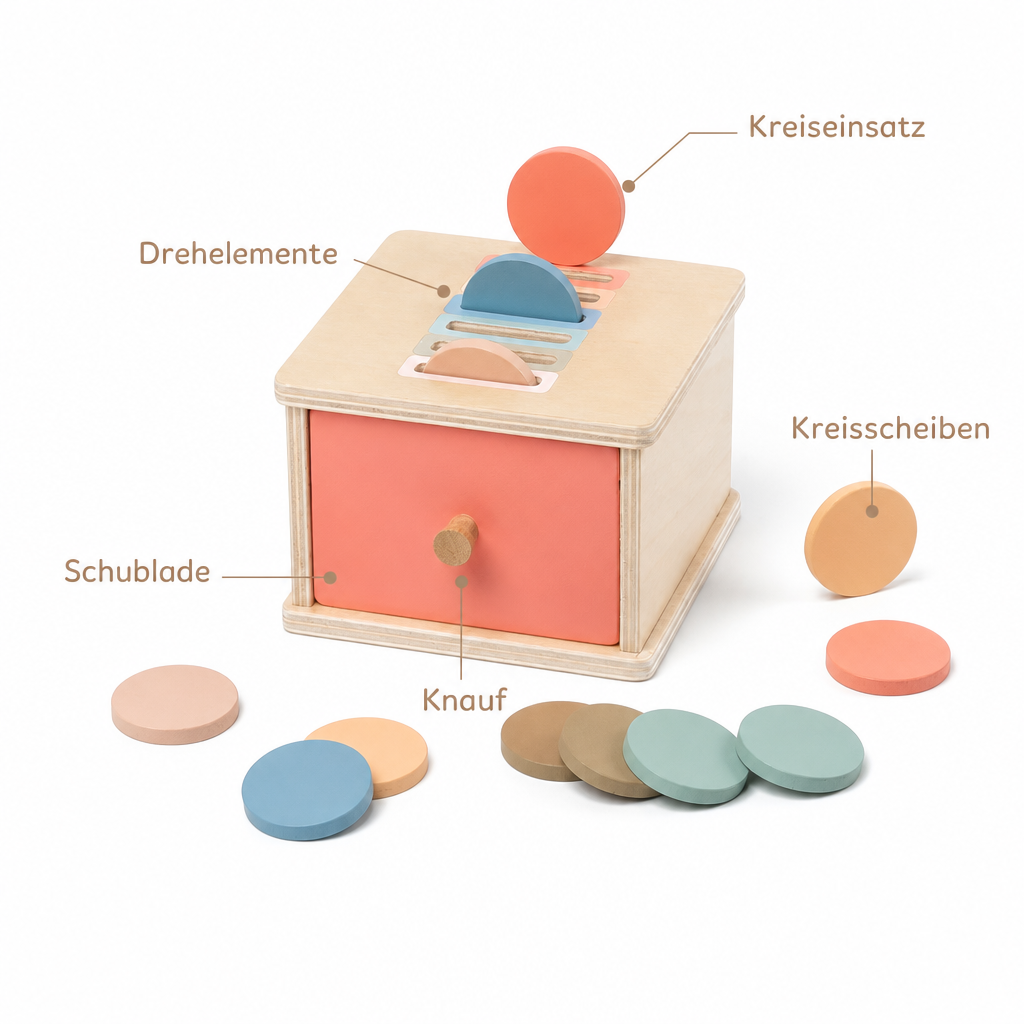 Wooden Color Shape Sorting Toys Drawer Box Busy Board Matching Game Fine Motor Sensory Toys Montessori Learning For Baby Gifts - Pointe des choses