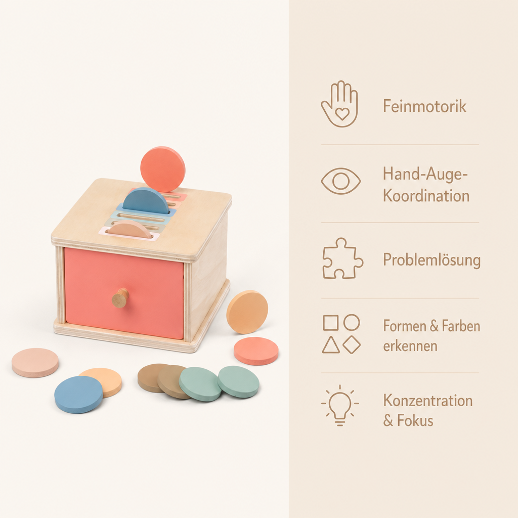 Wooden Color Shape Sorting Toys Drawer Box Busy Board Matching Game Fine Motor Sensory Toys Montessori Learning For Baby Gifts - Avec Bénéfices