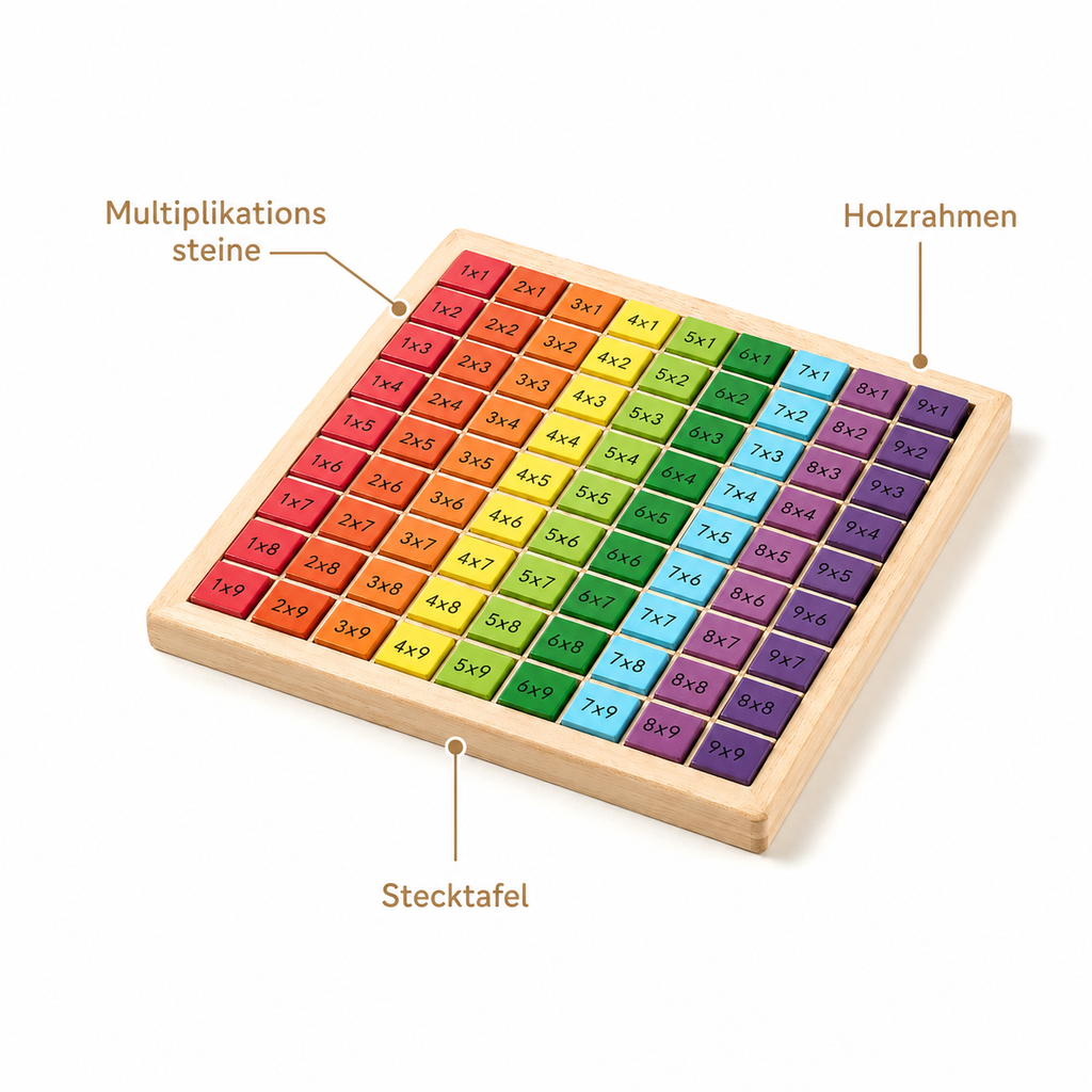 Wooden Multiplication Table Board - Pointe des choses